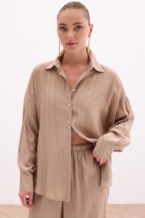 Salaş Gömlek - Camel - 2