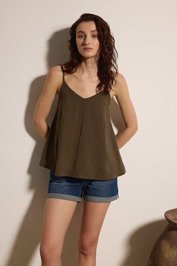 Askılı Kupro Bluz - 3