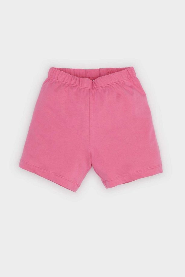 Kız Bebek 4'lü Pijama Takımı Desenli Kısa Kollu Penye Üst Beli Lastikli Şort E1551a525hs - 3