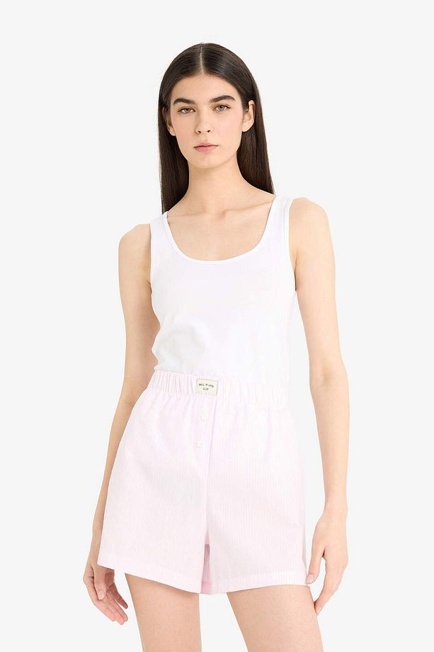 Regular Fit Kısa Boy Poplin 2'li Pijama Alt-fall In Love E4342ax25sm - 5