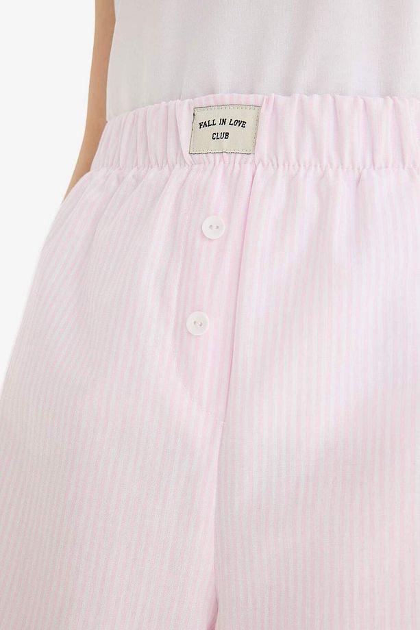 Regular Fit Kısa Boy Poplin 2'li Pijama Alt-fall In Love E4342ax25sm - 7
