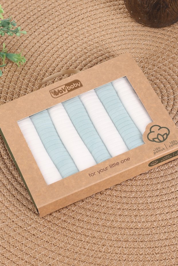 Set of 7 Baby Mouth Wipes – 100% Cotton, Soft and Absorbent