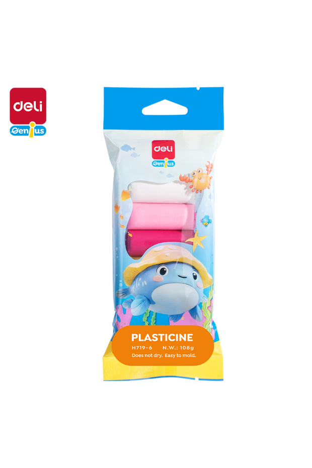 EH719-6 Plasticine 6 Colors N.W.108g - ideal for kids' creative play