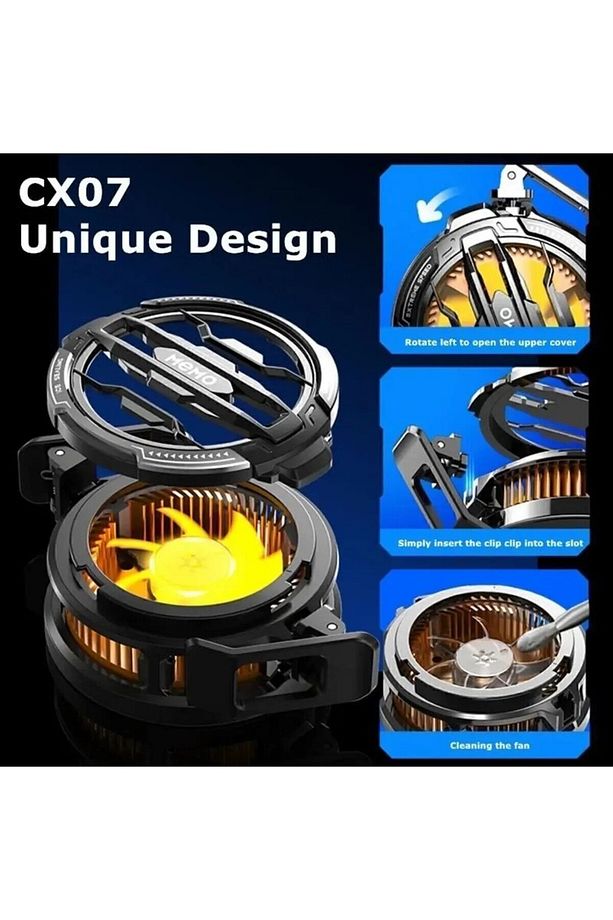 Cx07 Memo Manyk Mıknatıslı Magsafe Destekli Ultra Güçlü Telefon Soğutucu Kablolu Rgb Fan - 5