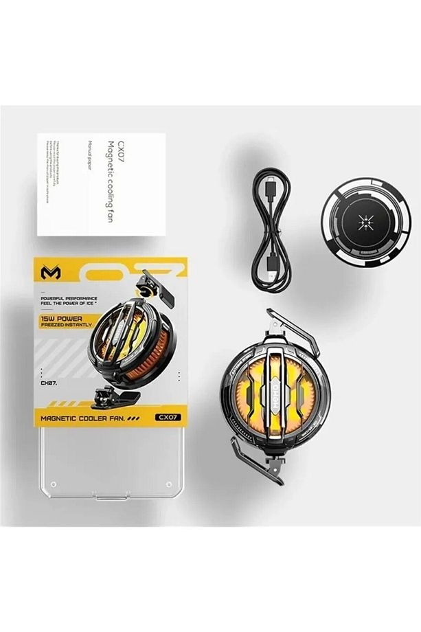 Cx07 Memo Manyk Mıknatıslı Magsafe Destekli Ultra Güçlü Telefon Soğutucu Kablolu Rgb Fan - 3