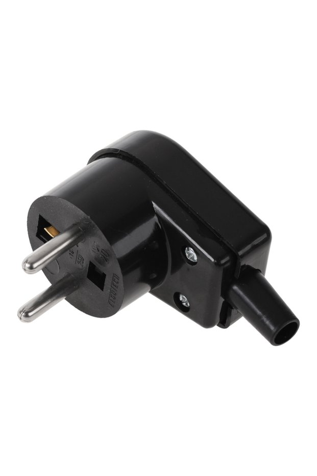 Schuko plug 90 Wt-20S Black