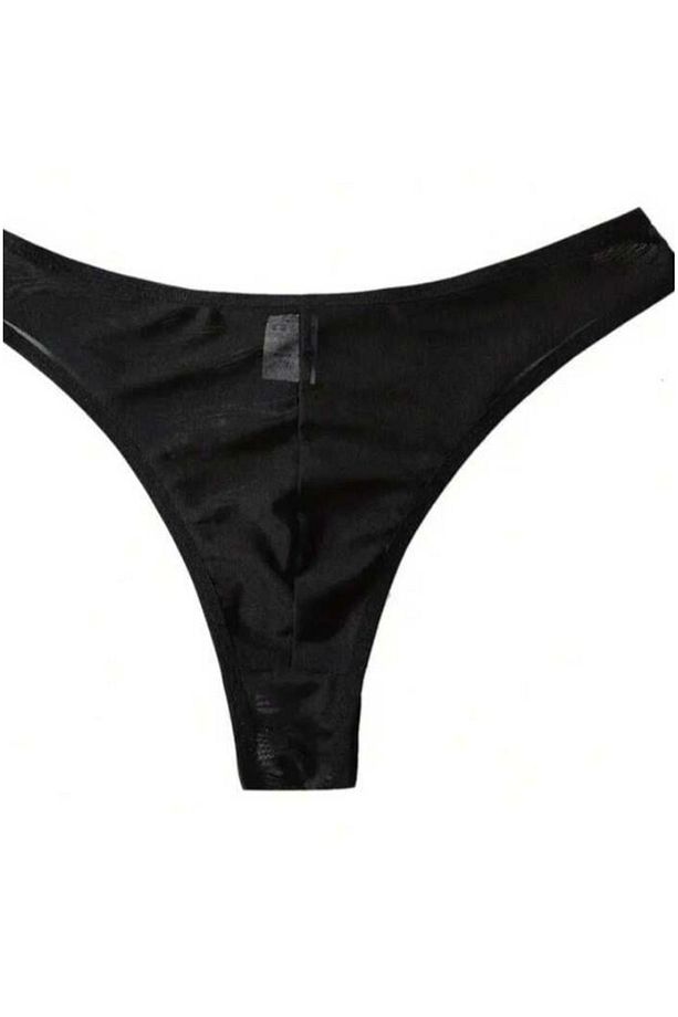 Erkek Biyeli Siyah Transparan Brazillian Slip - 2