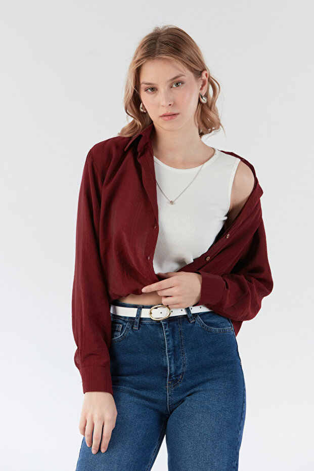 Basic Body Detaylı Kolyeli Gömlek - 2