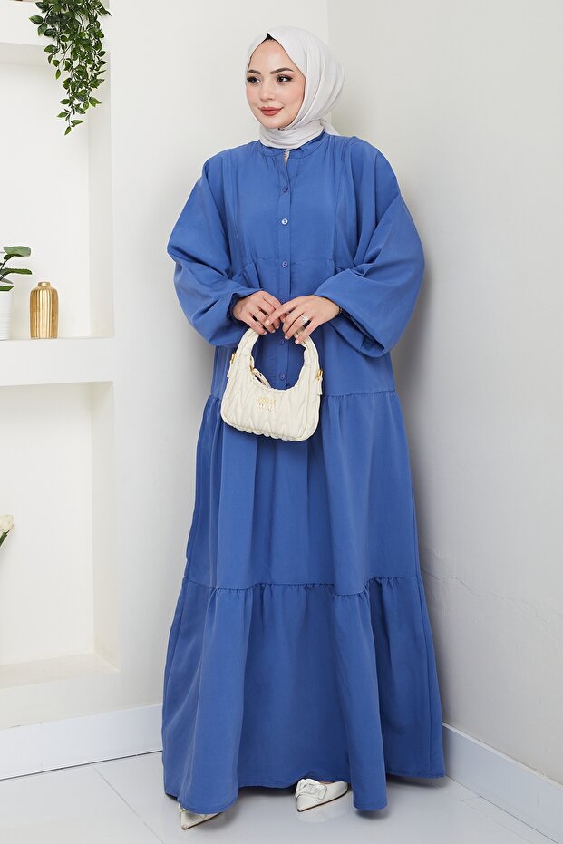 Μπλε φόρεμα Modal Patch - 2