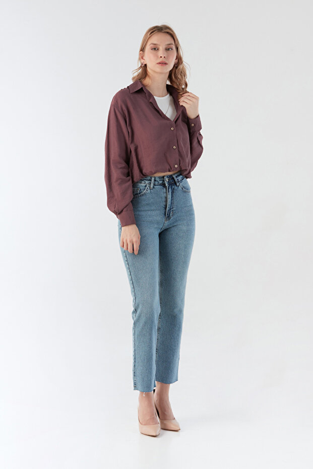 Basic Body Detaylı Kolyeli Gömlek - 4