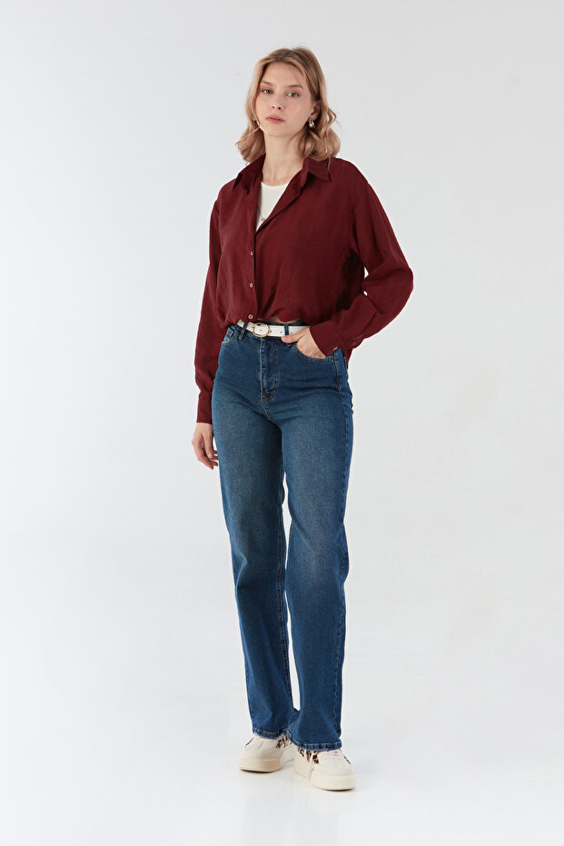 Basic Body Detaylı Kolyeli Gömlek - 5