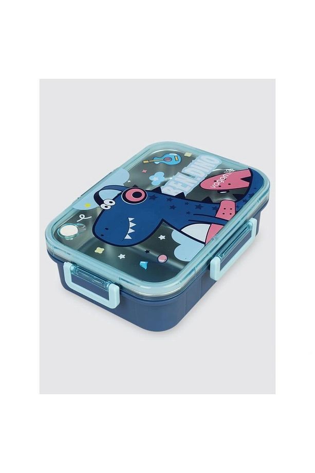 Bento 750ml Lunchbox Sevimli Dostlar Tek Katlı 3 Bölmeli Paslanmaz Çelik Sefer Tası Yemek - 1