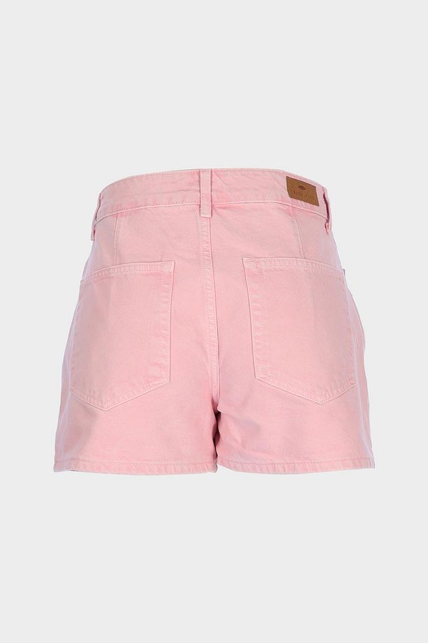 Pembe Yüksek Bel Jean Şort Etek C 4534-110 - 2