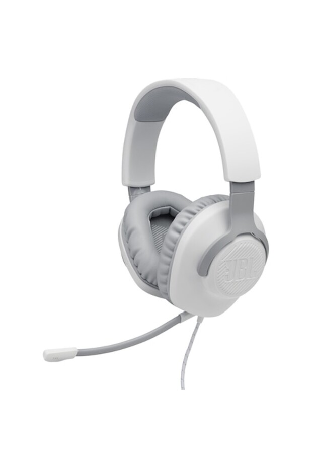 Casti Gaming JBL Quantum 100, Multiplatforma, 3.5mm, Microfon, Alb