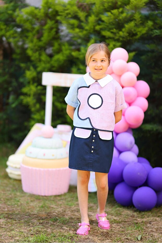 Çiçek Keten Gömlek - 1