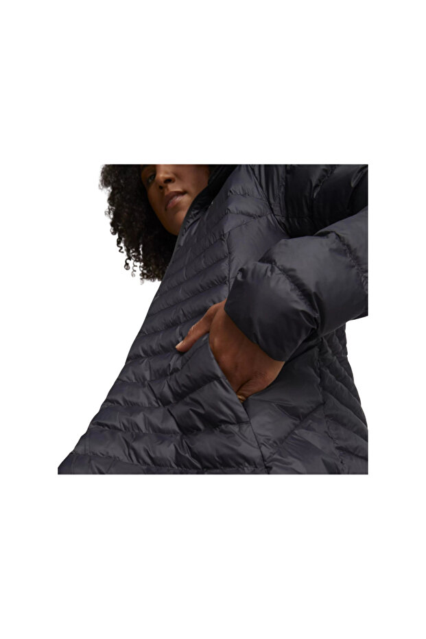 Jachetă lungă cu glugă PackLITE Primaloft din piele - 4