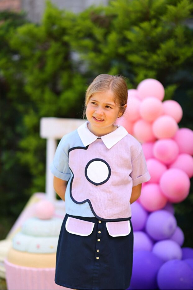 Çiçek Keten Gömlek - 3