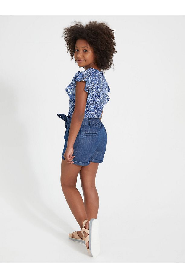 Deni Kız Çocuk Regular Fit Denim Şort - 4