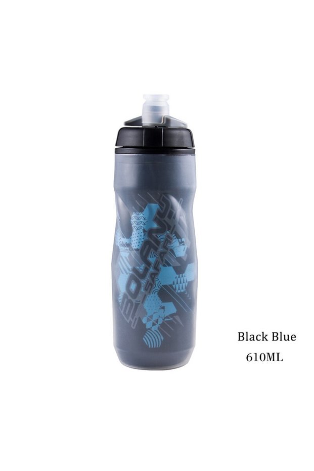 Black Blue Bolany Bike Water Bottle 600ml Mountain Cycling Water Bottle PP5 Heat-And Ice-protected B
