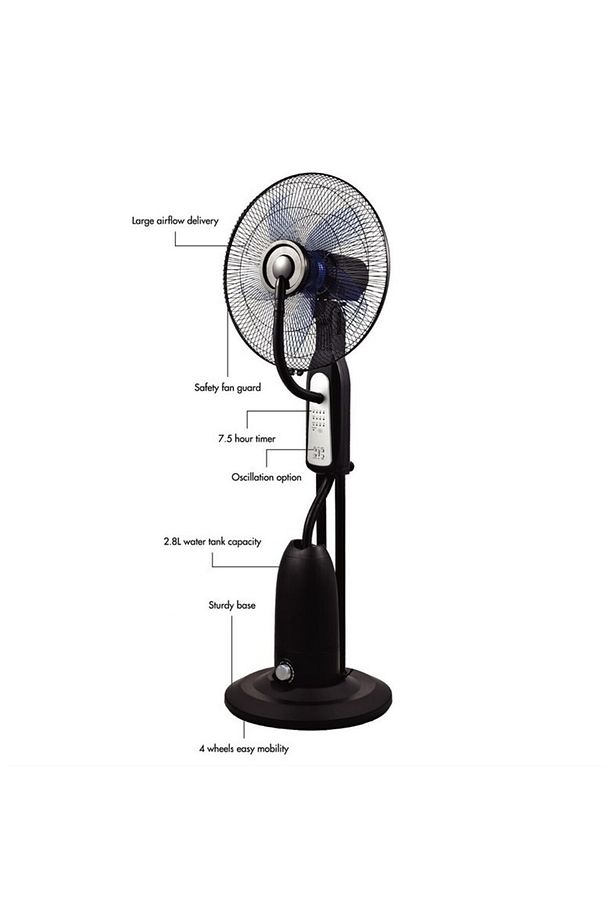 TSP40-RC Bakır Motor Uzaktan Kumandalı Buharlı Vantilatör Ayaklı Vantilatör - 3