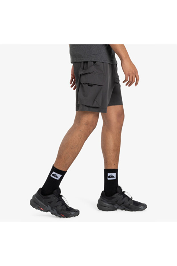 Pánské černé ležérní bermudy Run Ashore - 5