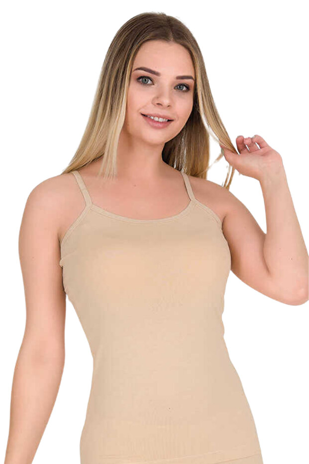 Berrak Women's Lycra Cotton Rope Strap Undershirt 3-Piece - Breathable, Soft and Sweat-Free Fabric