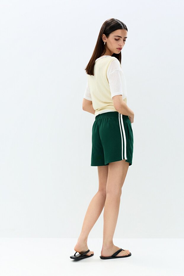 Yan çizgili spor bermuda - 4