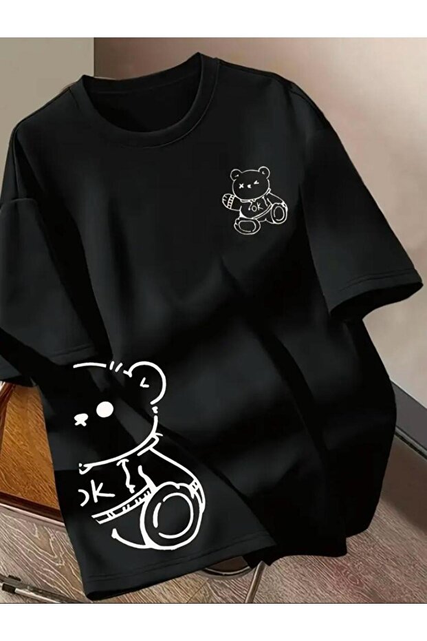 Tedy Bear Printed Basic T-Shirt - 1