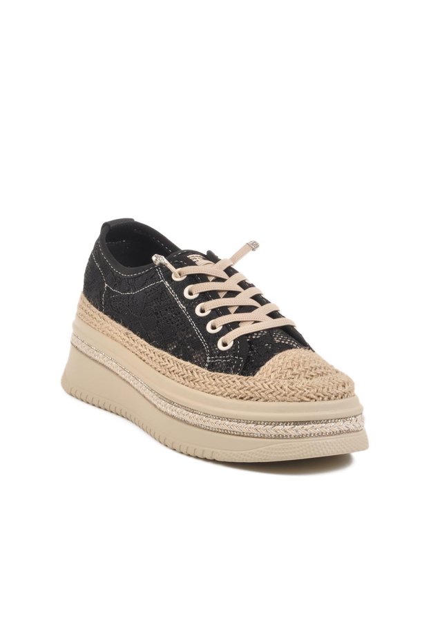 Black Knitwear Women's Casual Shoes Voyager B237 Z
