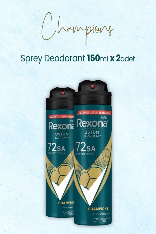 Erkek Deodorant 150 ml Champions X 2 Adet - 1