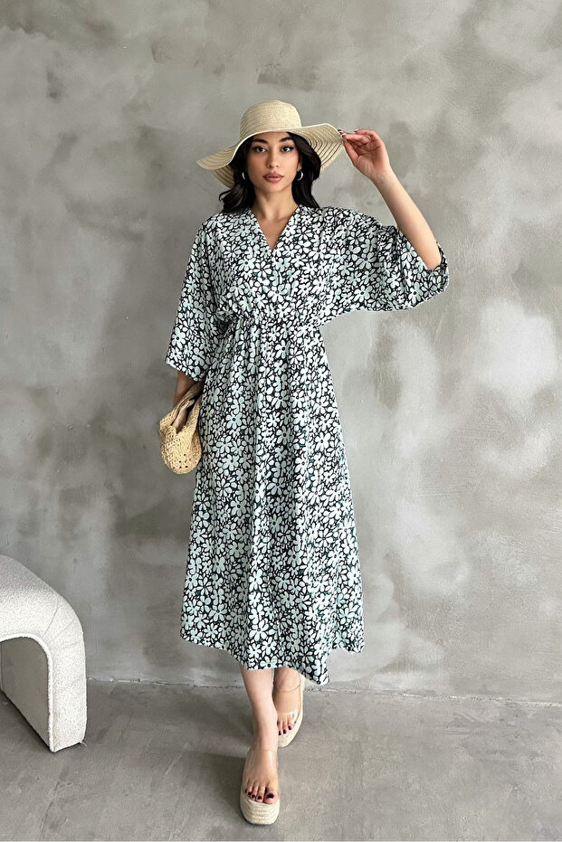 فستان منقوش بالنعناع - 3