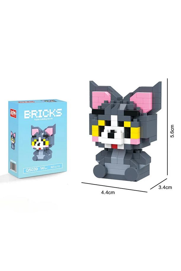 Tom Ve Jerry 2'li Set Yapboz Blok Yapı Taşı Figür - 3