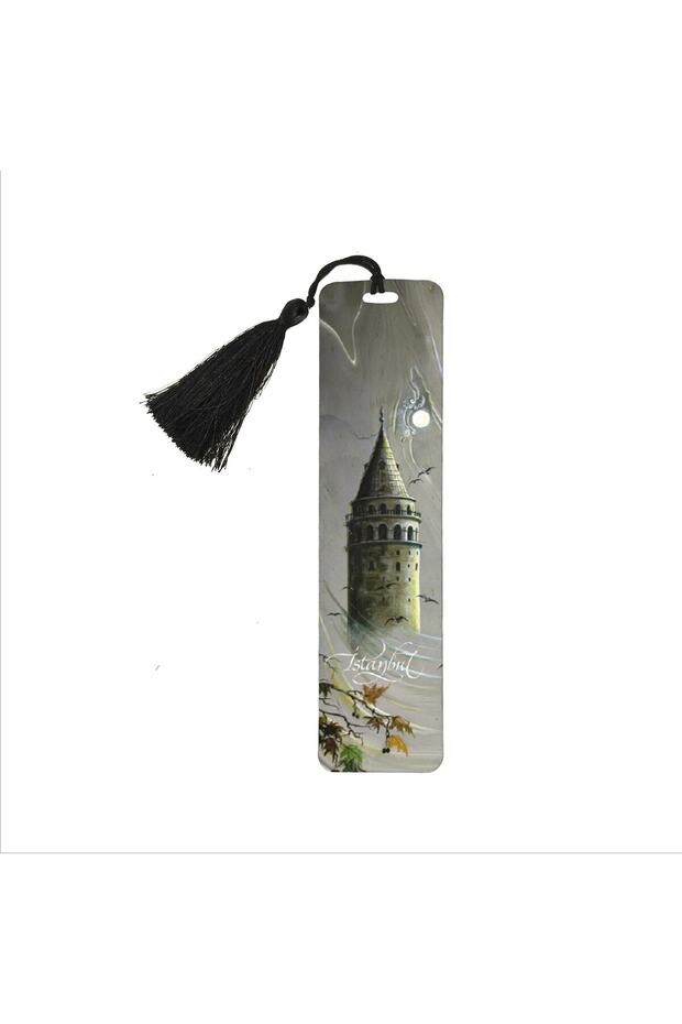 Galata Tower Printed, Tasseled Bookmark (gift Bookmark,ayraç-086)