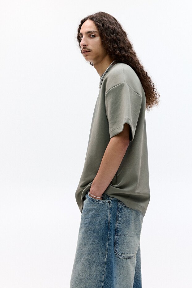 Basic kısa kollu sweatshirt - 3