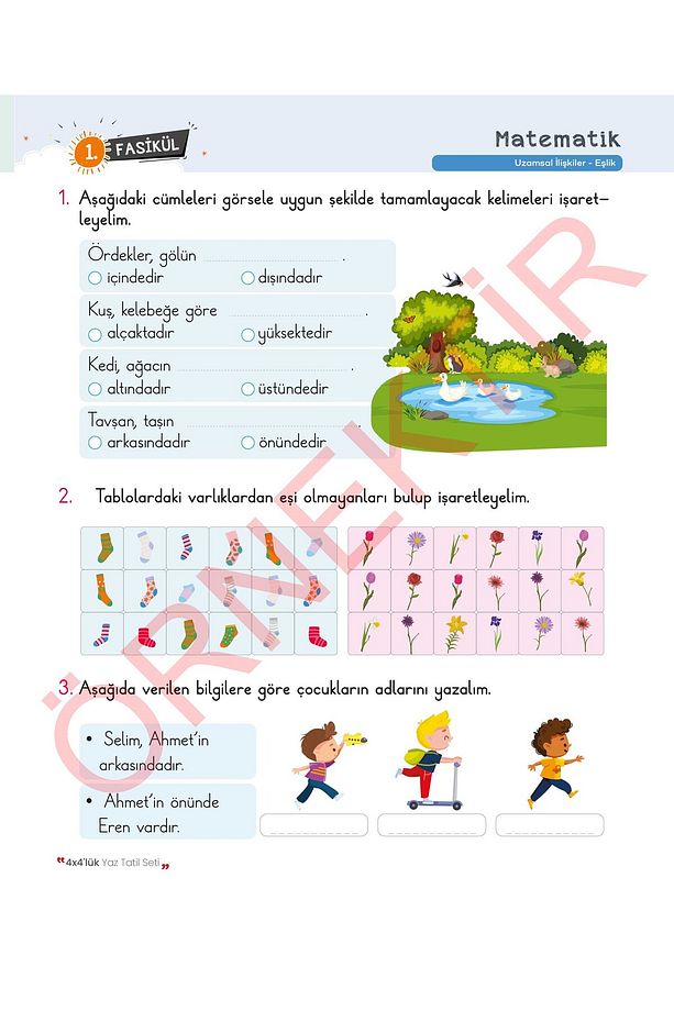 2. Sınıf 4x4'lük Tatil Tekrar Seti | 12 Fasikül+Bilişsel Etkinlikler-2025 - 8