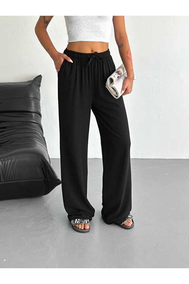 Comfortable Fit Basic Linen Trousers - 6