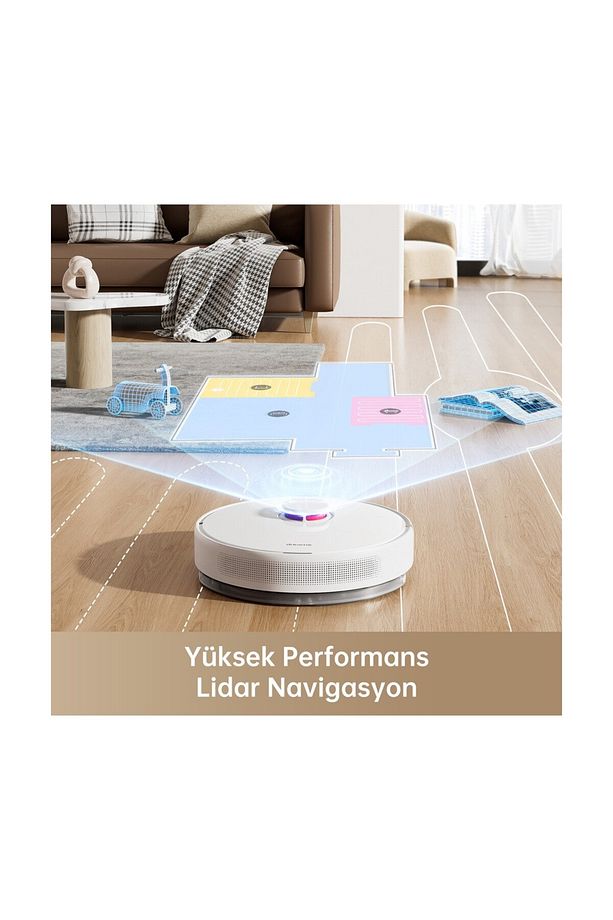 Vaccumix Bot D10 Plus Akıllı Robot Süpürge . 4000 PA , HEPA FİLTRE , 0.4 Litre - 6