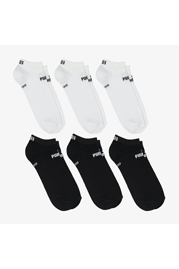 Elements Sneaker Unisex White/Black 6-Piece Socks