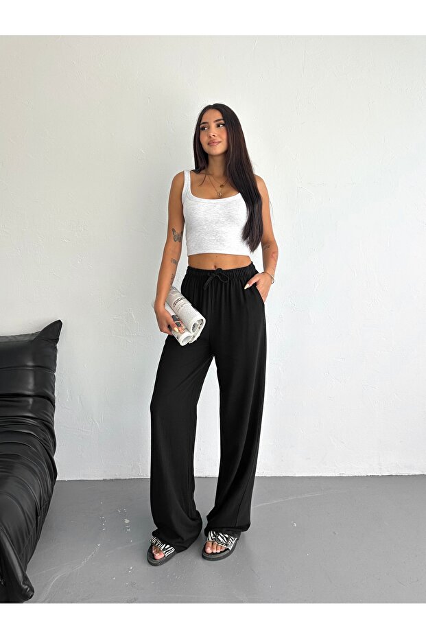 Comfortable Fit Basic Linen Trousers - 5