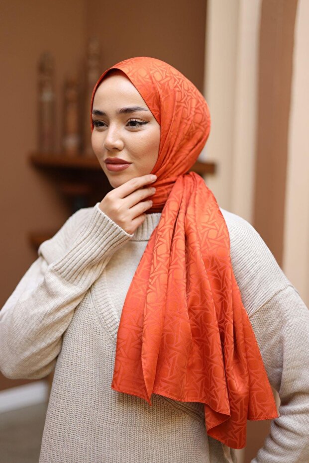 Deluxe Şal - 40003 Turuncu - 2
