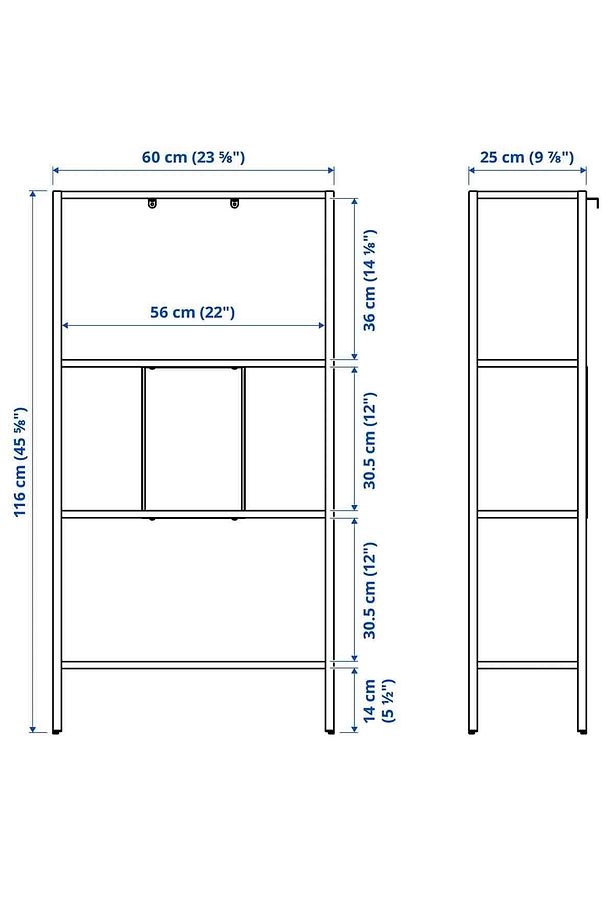 Çelik Raf Sistemi Raf Ünitesi 60x25x116cm Beyaz BD039 - 5
