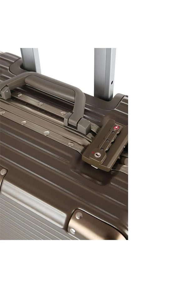 Ççs 71447 Çekçekli Alüminyum Kasa Valiz Evrak Çantası Bronz - 5