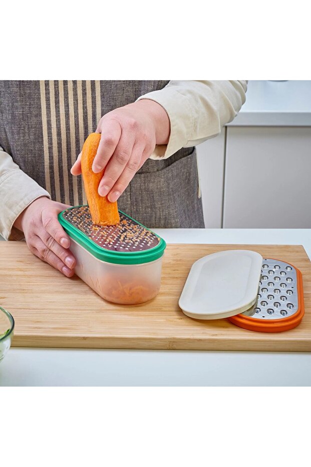 Plastic Storage Covered Grater Ikea Stainless Steel Kitchen Grater with 2 Different Sizes