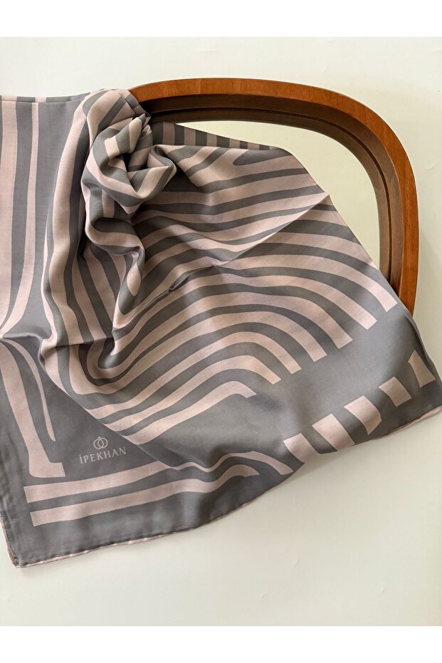 وشاح قطني رفيع بنمط عمود - 1