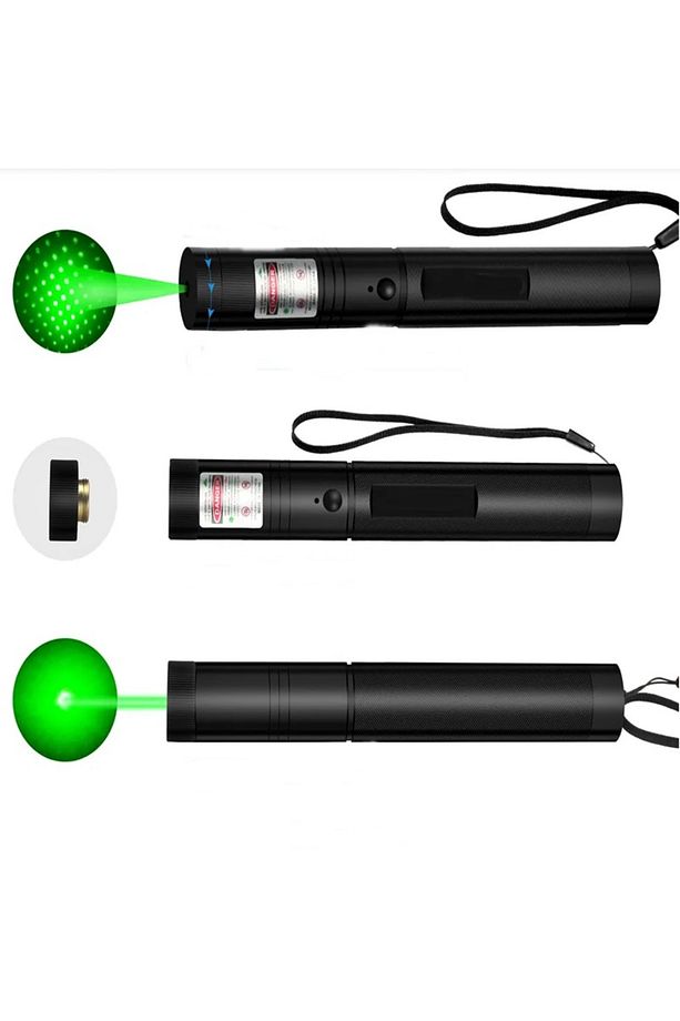 Metal Kasa Yüksek Kaliteli Yeşil Lazer İşaretçi Usb Şarjlı 5 Km Menzilli Laser Pointer - 5
