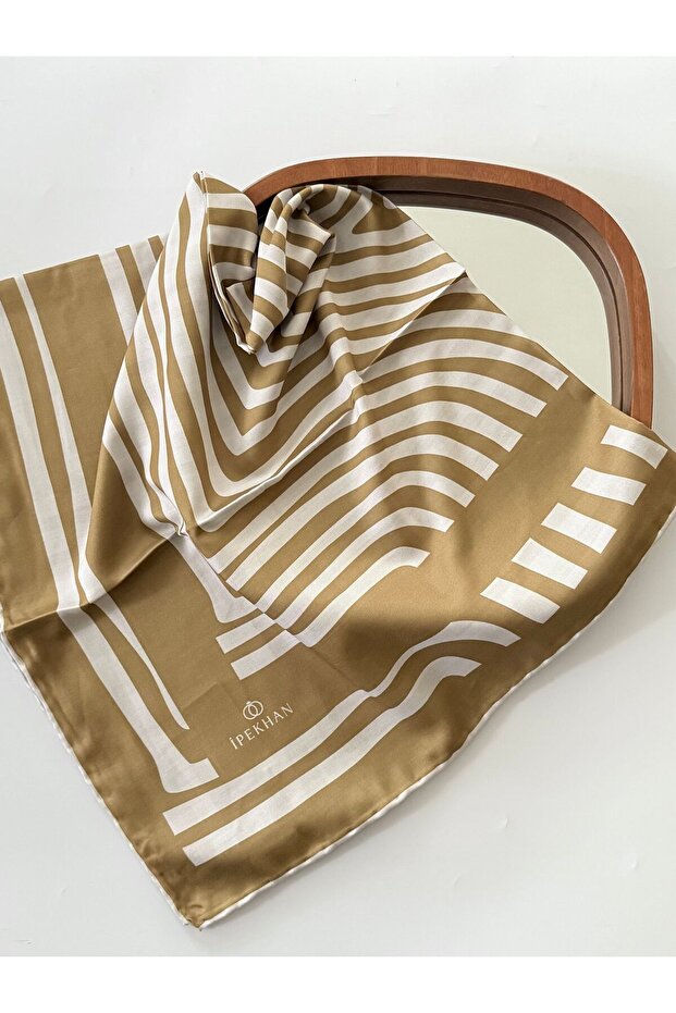 Column Pattern Thin Cotton Scarf - 1