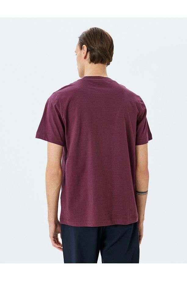 Bisiklet Yaka Pamuklu Regular Fit Kısa Kollu Basic Tişört - 4