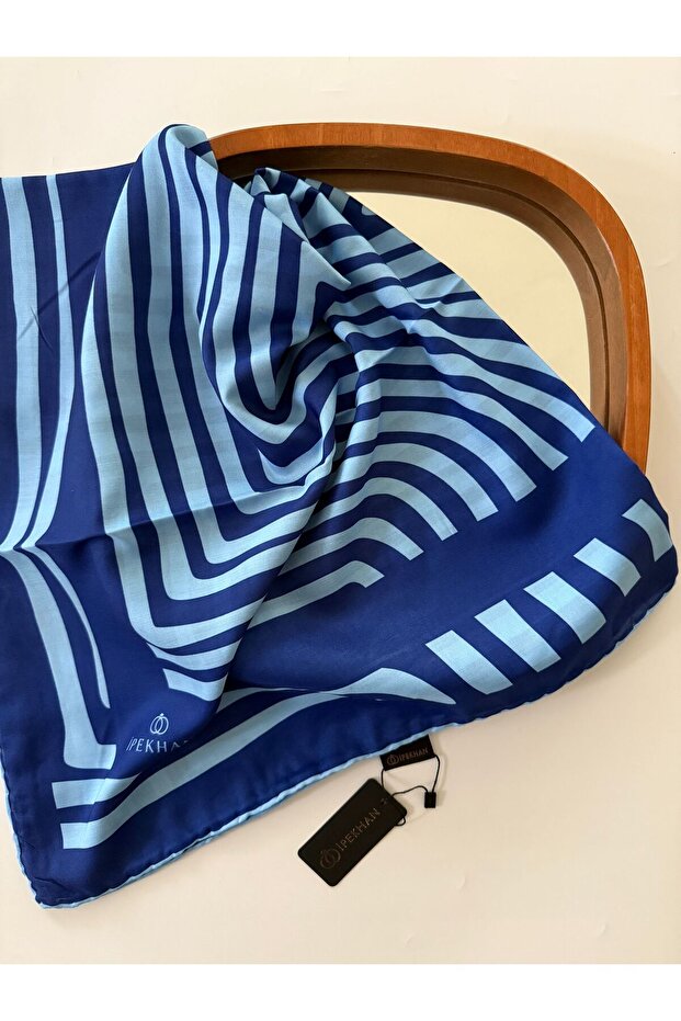 وشاح قطني رفيع بنمط عمود - 1