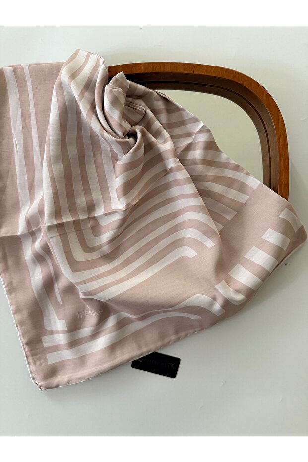 Column Pattern Thin Cotton Scarf - 1