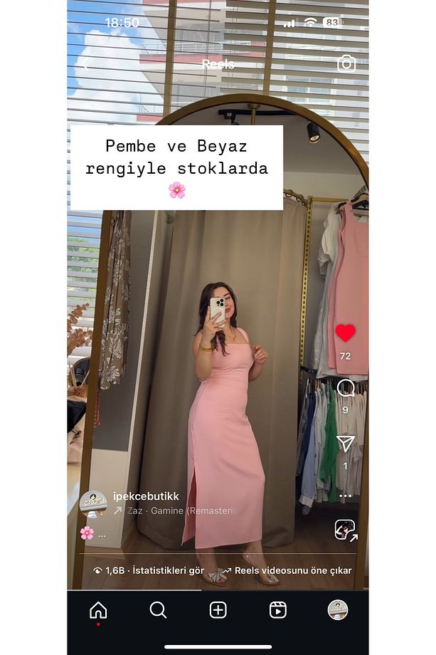 Pembe elbise - 4